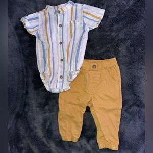 3-6mo striped outfit